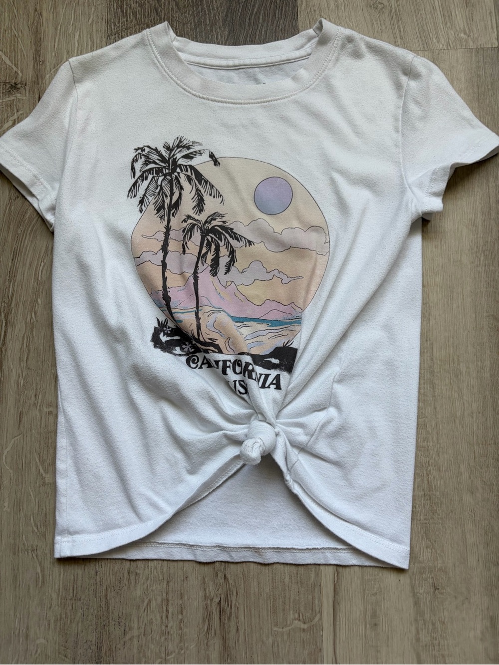 abercrombie kids California Graphic Knot Front Tee